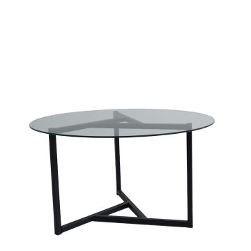 Klubska mizica TRIO 42x75 cm prozorna/črna