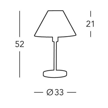 Kolarz 264.70.6 - Namizna svetilka HILTON 1xE27/60W/230V