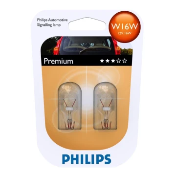 KOMPLET 2x Avto žarnica Philips VISION 12067B2 W16W W2,1x9,5d/16W/12V