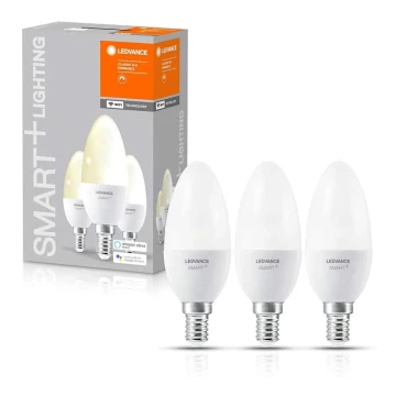 KOMPLET 3x LED Zatemnitvena žarnica SMART+ E14/5W/230V 2700K Wi-Fi - Ledvance