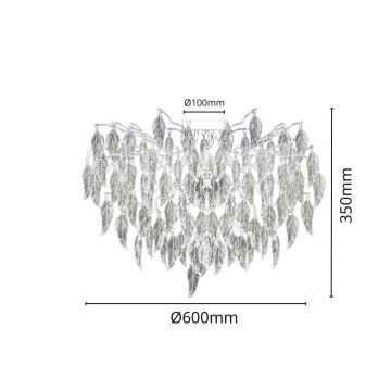 Kristalni nadgradni lestenec 10xG9/40W/230V črna