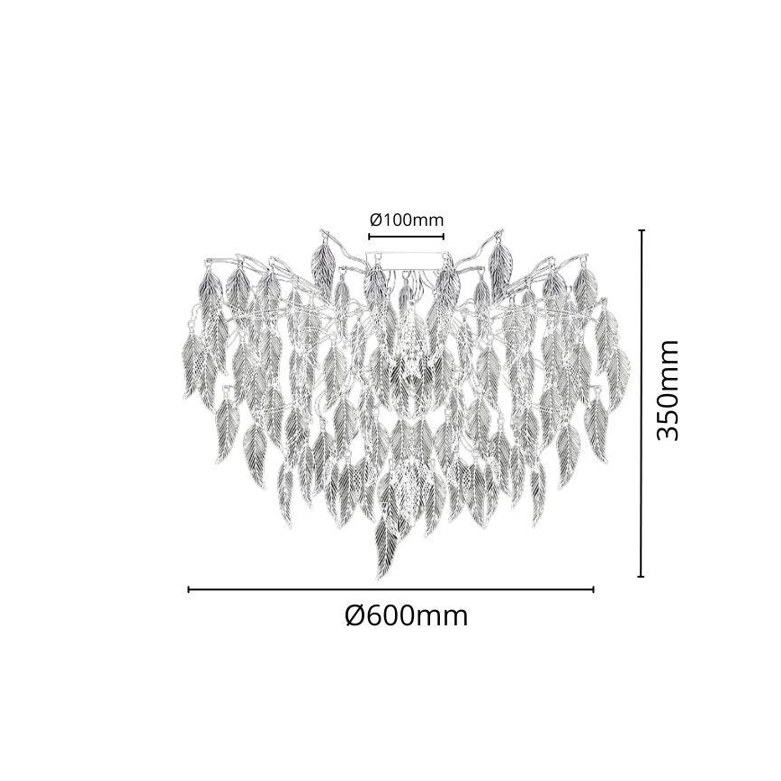 Kristalni nadgradni lestenec 10xG9/40W/230V črna