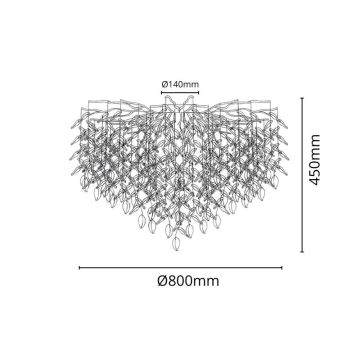 Kristalni nadgradni lestenec 12xG9/40W/230V zlata