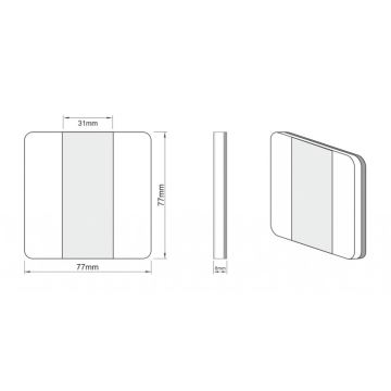 LDST DU-01-SZ-BC10 - Luč za osvetlitev stopnišča DUO 10xLED/1,2W/230V