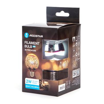 LED 3D Dekorativna žarnica E27/2W/230V - Aigostar