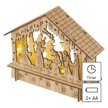 LED Božična dekoracija 6xLED/2xAA nativity scene