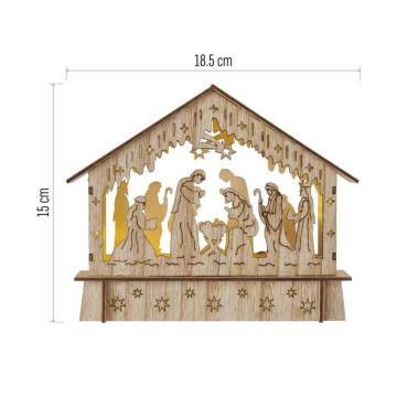 LED Božična dekoracija 6xLED/2xAA nativity scene