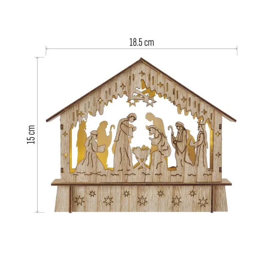 LED Božična dekoracija 6xLED/2xAA nativity scene