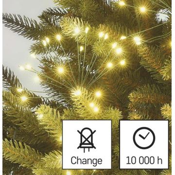 LED Božična veriga 150xLED/5,35m topla bela