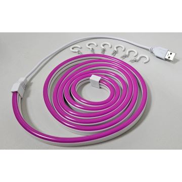 LED Fleksibilni trak NEON LED/5V USB 1,8 m vijolična