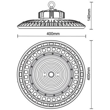 LED Industrijska svetilka UFO HIGHBAY LED/200W/230V 5000K IP65