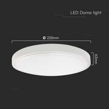 LED Kopalniška stropna svetilka LED/18W/230V 3000K IP44 bela