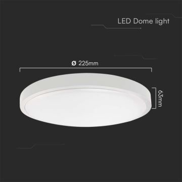 LED Kopalniška stropna svetilka LED/18W/230V 4000K IP44 bela