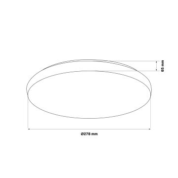 LED Kopalniška stropna svetilka PIRIUS LED/12W/230V pr. 28 cm IP44