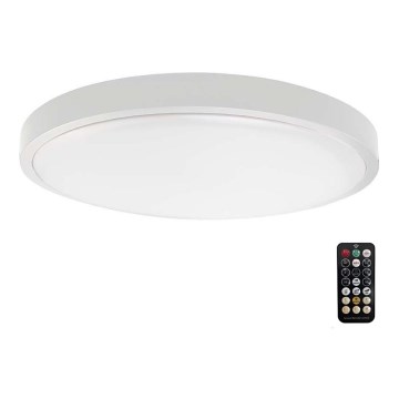 LED Kopalniška stropna svetilka s senzorjem LED/24W/230V 4000K IP44 bela + Daljinski upravljalnik