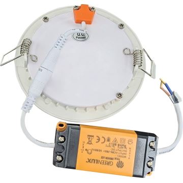 LED Kopalniška vgradna svetilka VEGA LED/24W/230V 2800K pr. 29,8 cm IP44 snežno bela