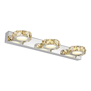 LED Kristalna stenska svetilka CHAMPAGNE 3xLED/3W/230V