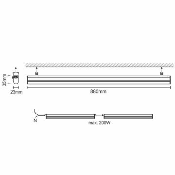 LED Kuhinjska podelementna svetilka LED/12W/230V 4000K