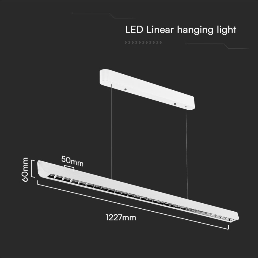 LED Lestenec na vrvici LED/36W/230V 3000/4000/6400K bela