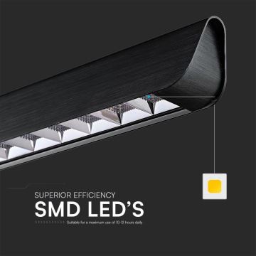 LED Lestenec na vrvici LED/36W/230V 3000/4000/6400K črna