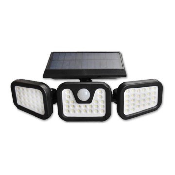 LED Nastavljiv solarni reflektorska s senzorjem LED/15W/3,7V IP54 4500K