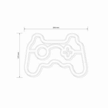 LED Neonska stenska dekoracija GAME LED/3W/3xAA USB modra