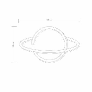 LED Neonska stenska dekoracija PLANET LED/3W/3xAA USB modra/rumena