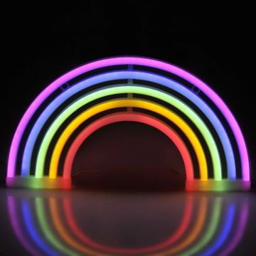 LED Neonska stenska dekoracija RAINBOW LED/3W/3xAA USB multicolor