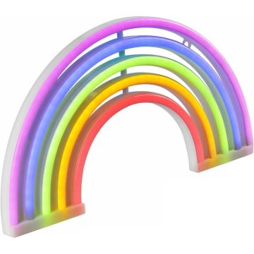 LED Neonska stenska dekoracija RAINBOW LED/3W/3xAA USB multicolor