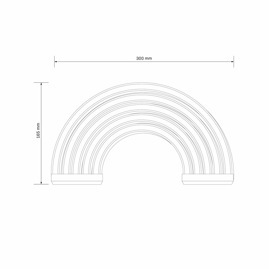 LED Neonska stenska dekoracija RAINBOW LED/3W/3xAA USB multicolor