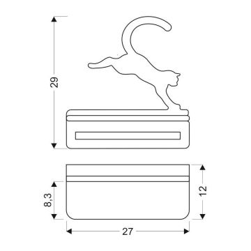 LED Otroška stenska svetilka s polico JUMPING CAT LED/5W/230V - FSC certifikat