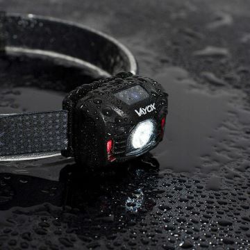 LED Zatemnitven rechargeable headlamp s senzorjem in rdeč svetel LED/3W/5V IP66 100 lm 20 h 1200 mAh