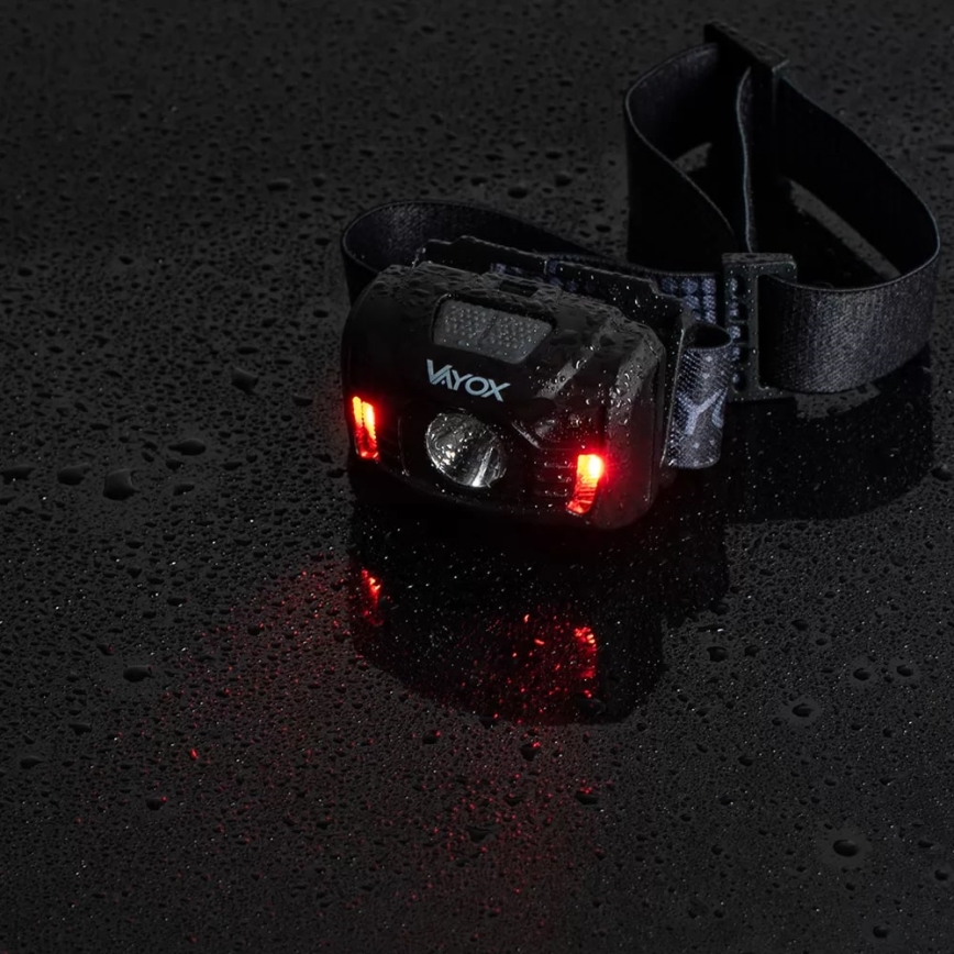 LED Zatemnitven rechargeable headlamp s senzorjem in rdeč svetel LED/3W/5V IP66 100 lm 20 h 1200 mAh