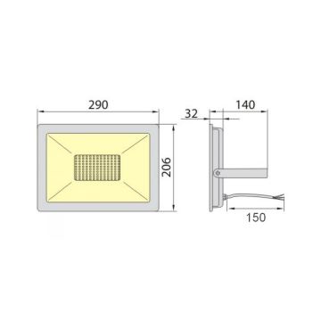 LED Reflektor ADVIVE PLUS LED/70W/230V IP65 6000K