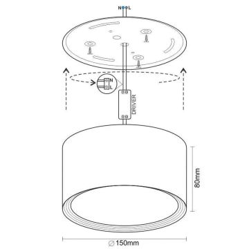 LED Reflektor LED/17W/230V 4000K pr. 15 cm bela