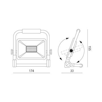 LED Reflektor LED/50W/230V 4000K IP65