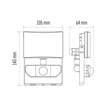 LED Reflektor s senzorjem LED/10,5W/230V IP54