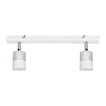 LED Reflektor TUBSSON 2xGU10/4,8W/230V bela/sijajni krom