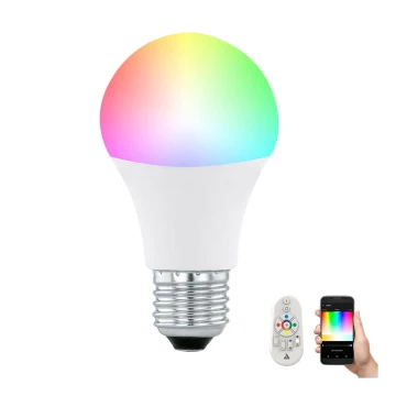 LED RGB Zatemnitvena žarnica CONNECT E27/9W + Daljinski upravljalnik - Eglo