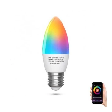LED RGBW Žarnica C37 E27/7W/230V 3000-6500K Wi-Fi - Aigostar
