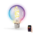 LED RGBW Žarnica FILAMENT G80 E27/4,9W/230V 2700K Wi-Fi - Aigostar