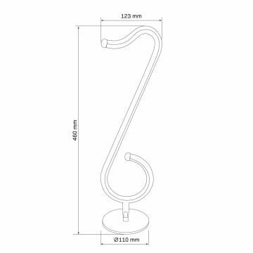 LED RGBW Zatemnitvena namizna svetilka NUTKA LED/15W/5V črna + Daljinski upravljalnik