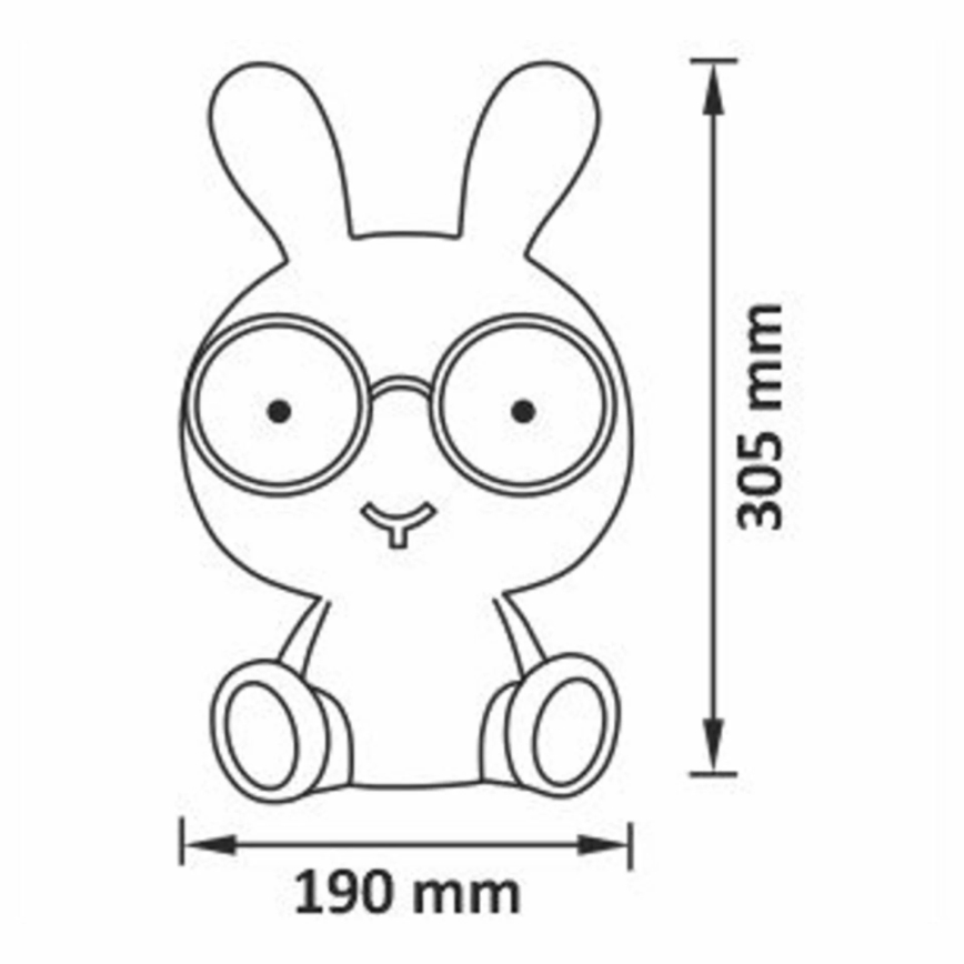 LED RGBW Zatemnitvena otroška nočna svetilka 2,5W/230V zajec bela