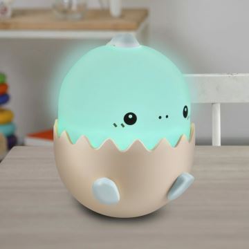 LED RGBW Zatemnitvena otroška svetilka na dotik BABY DINO LED/0,75W/5V 1200mAh modra