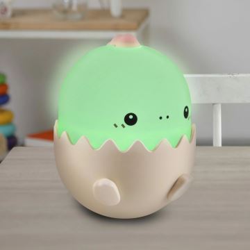 LED RGBW  Zatemnitvena otroška svetilka na dotik BABY DINO LED/0,75W/5V 1200mAh roza