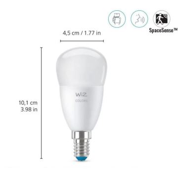 LED RGBW Zatemnitvena žarnica P45 E27/4,9W/230V 2200-6500K CRI 90 Wi-Fi - WiZ