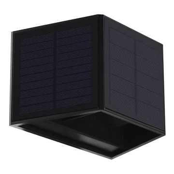 LED Solarna stenska svetilka WINGS LED/2W/3,2V 6000K IP54 črna