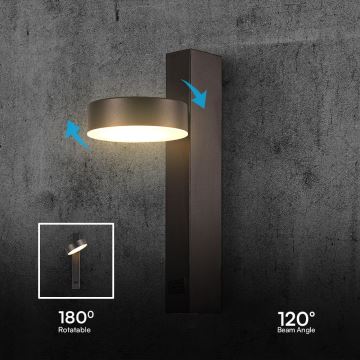 LED Stenski reflektor z USB port LED/8W/230V 3000K