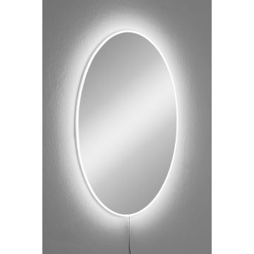 LED Stensko ogledalo z osvetlitvijo BELROSA 60x40 cm bela