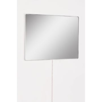 LED Stensko ogledalo z osvetlitvijo RECTANGULAR 60x40 cm bela